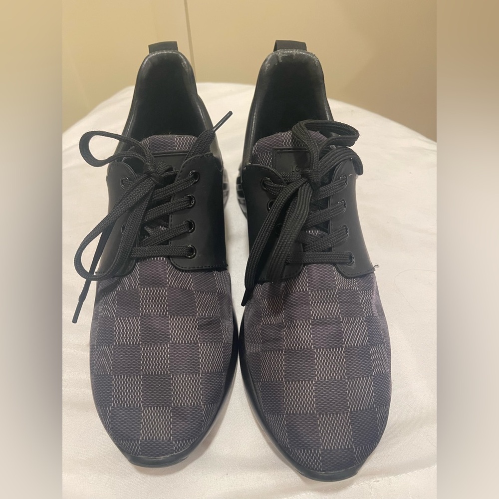 Louis Vuitton Men's Damier Lace-Up Oxfords - Black/Gray